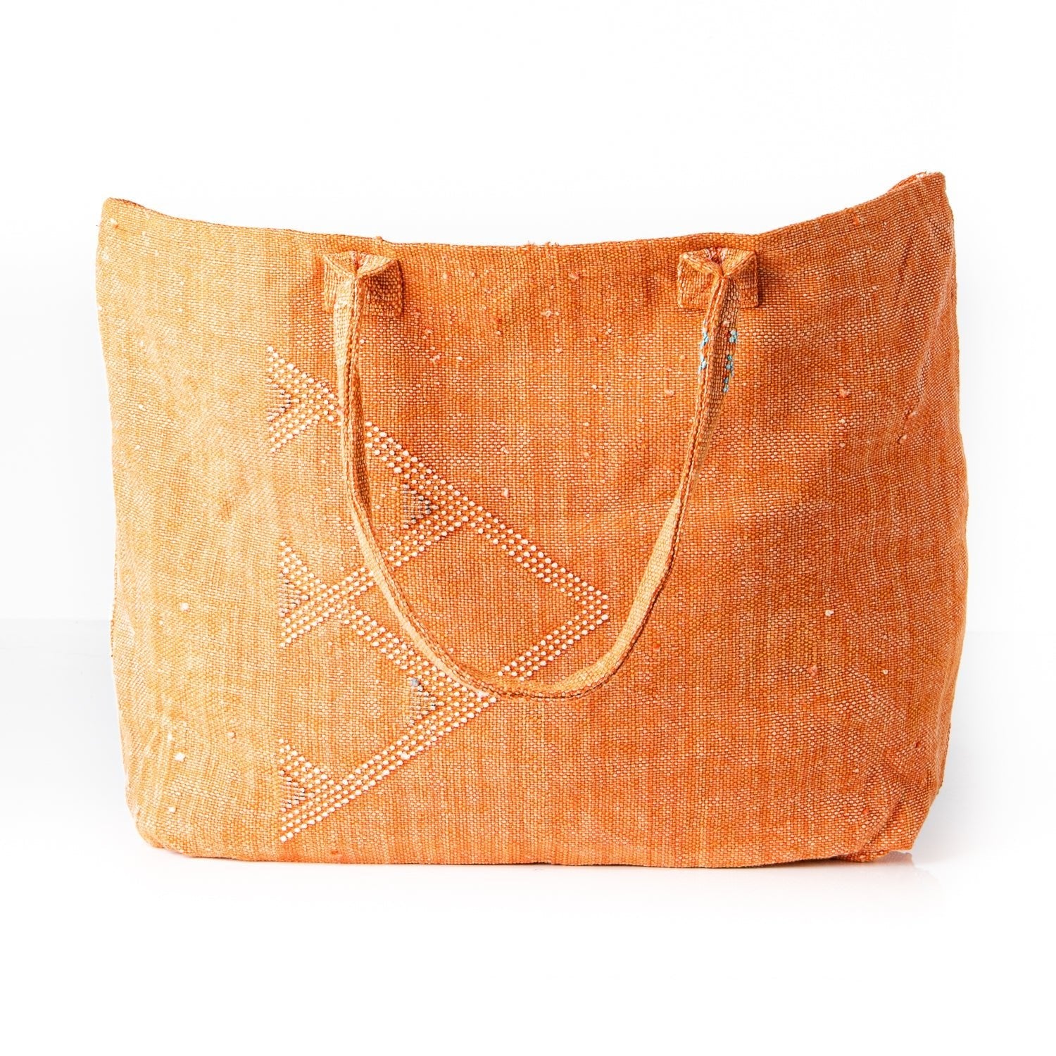 Sunset Orange - Tote Cactus Silk bag - Benisouk