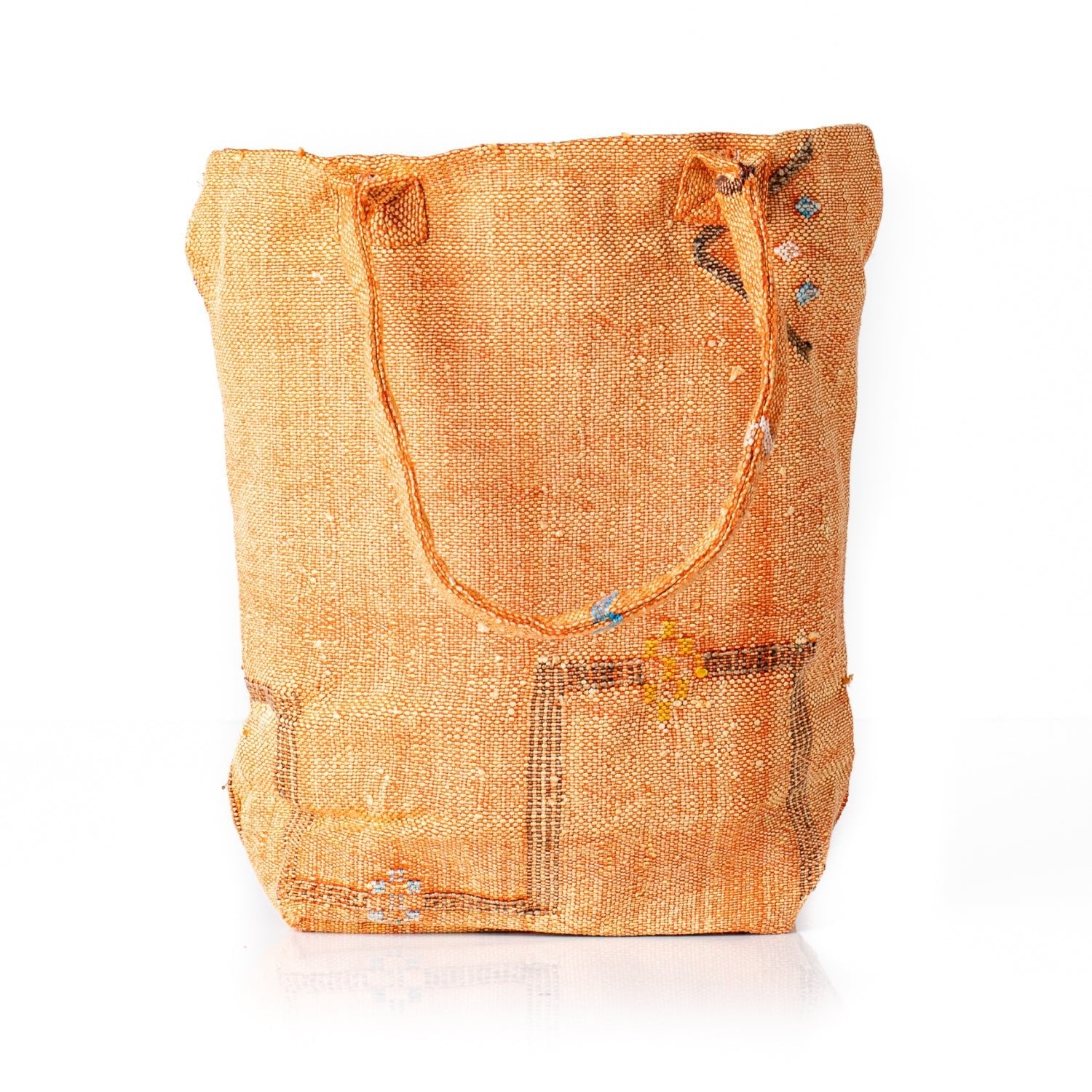 Sunset Orange - Tote Cactus Silk bag - Benisouk