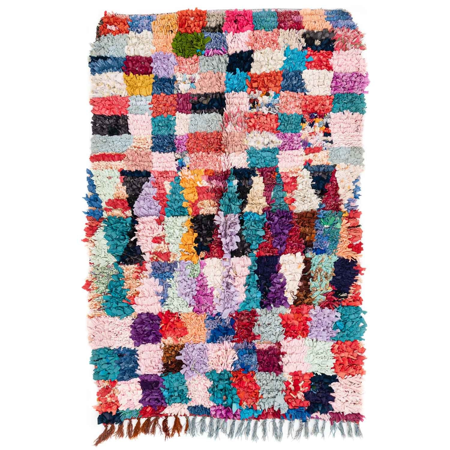 Rose - Vintage rag Moroccan rug