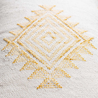 White Cactus silk pillow cover - Benisouk
