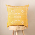 Yellow  Cactus silk pillow cover