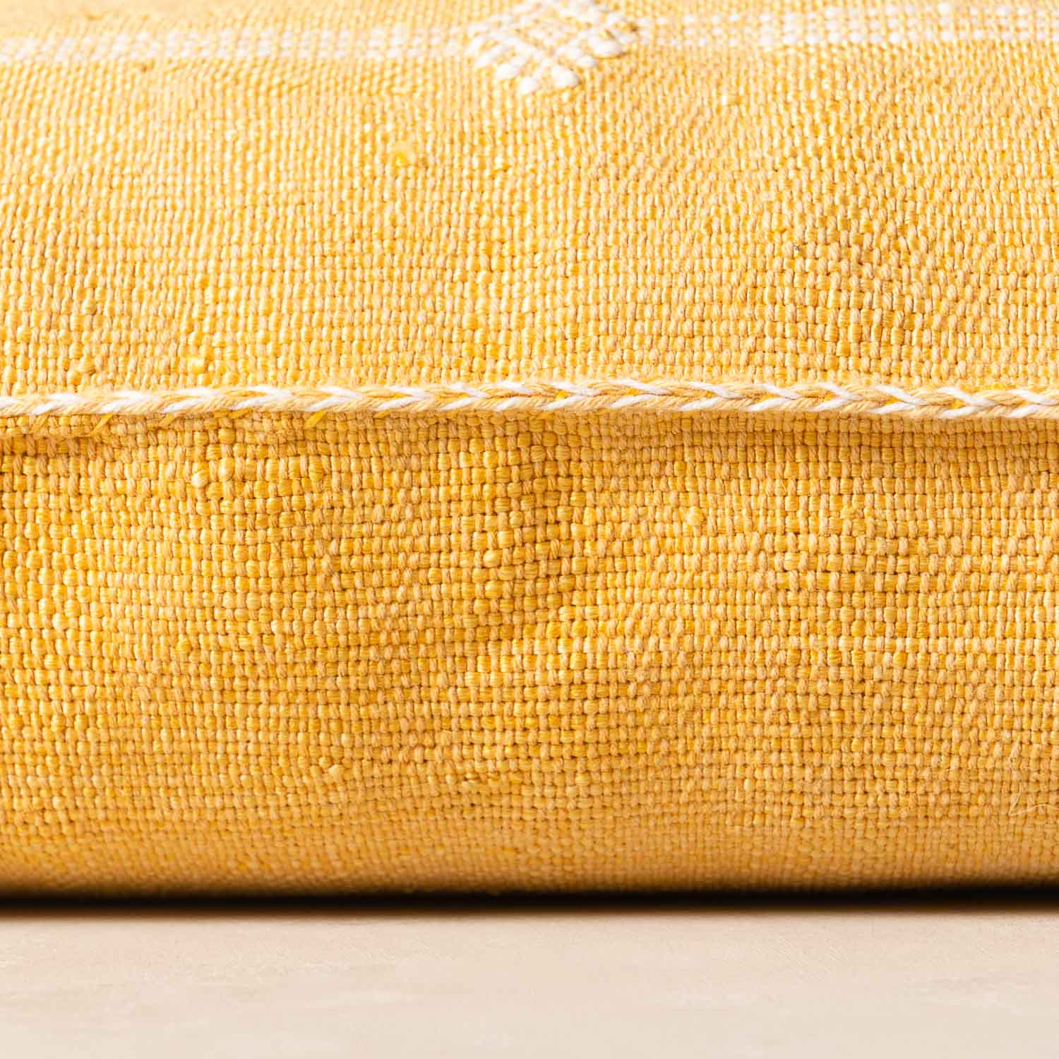 Yellow Cactus silk pillow cover - Benisouk