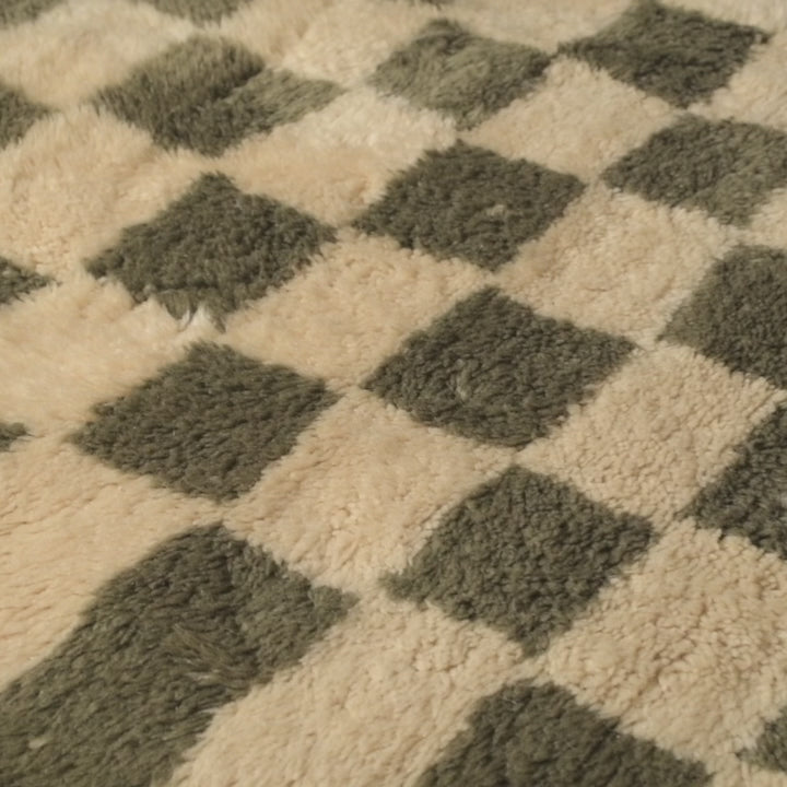 Checkered Garden – Luxuriöser marokkanischer Hochflor-Teppich