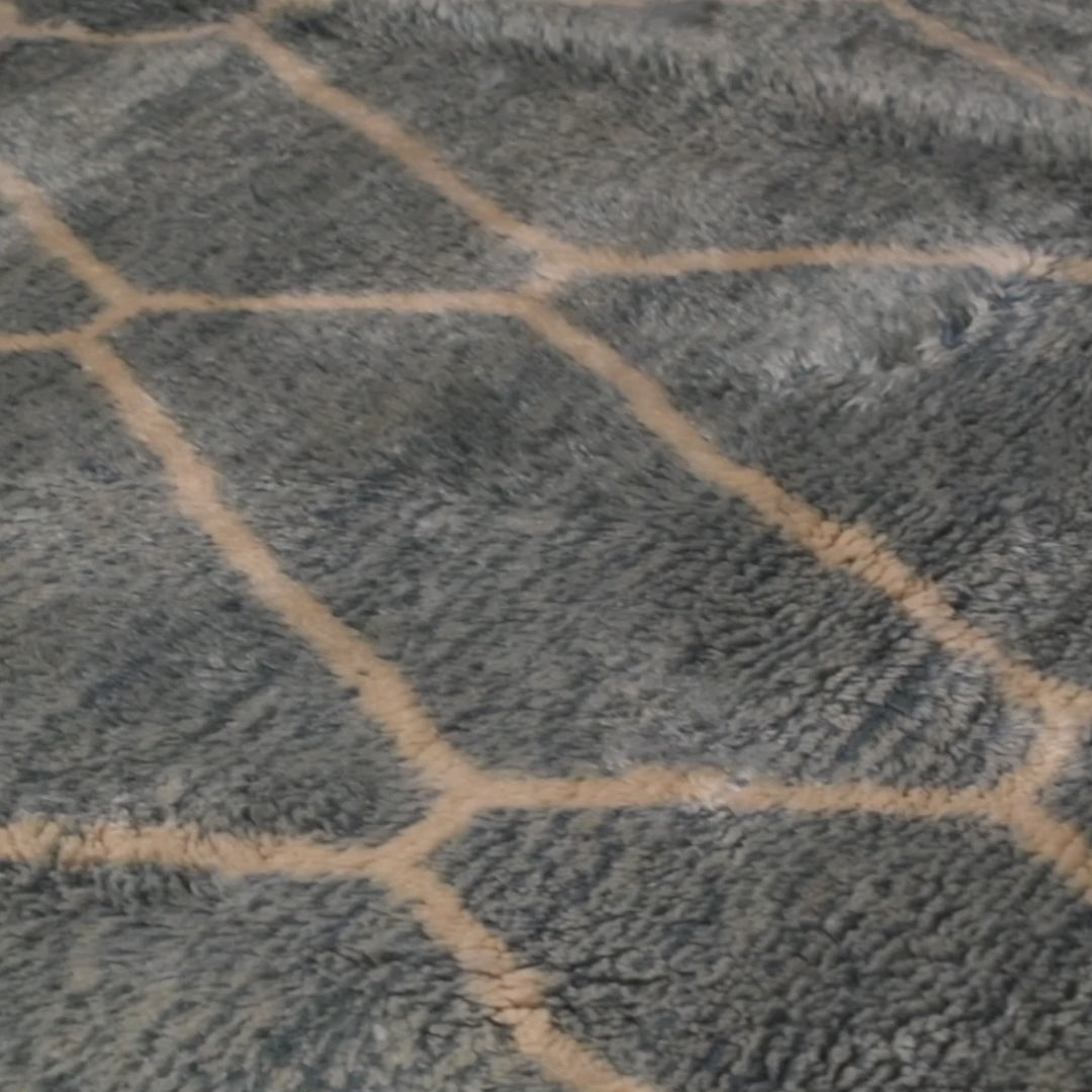 Aquamarine Dreams – marokkanischer Hochflor-Teppich