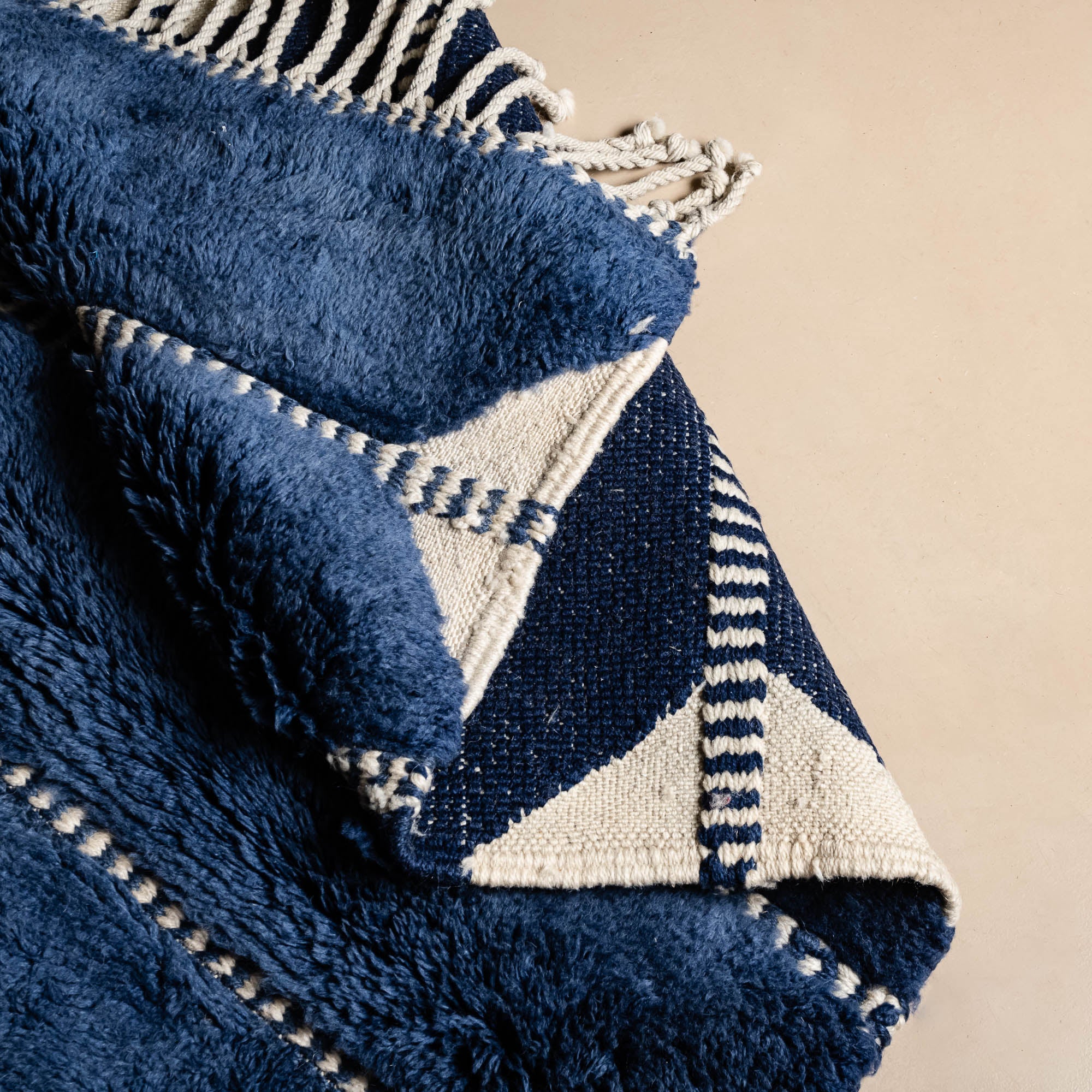 Blue Berry – Premium marokkanischer Hochflor-Läufer – Benisouk