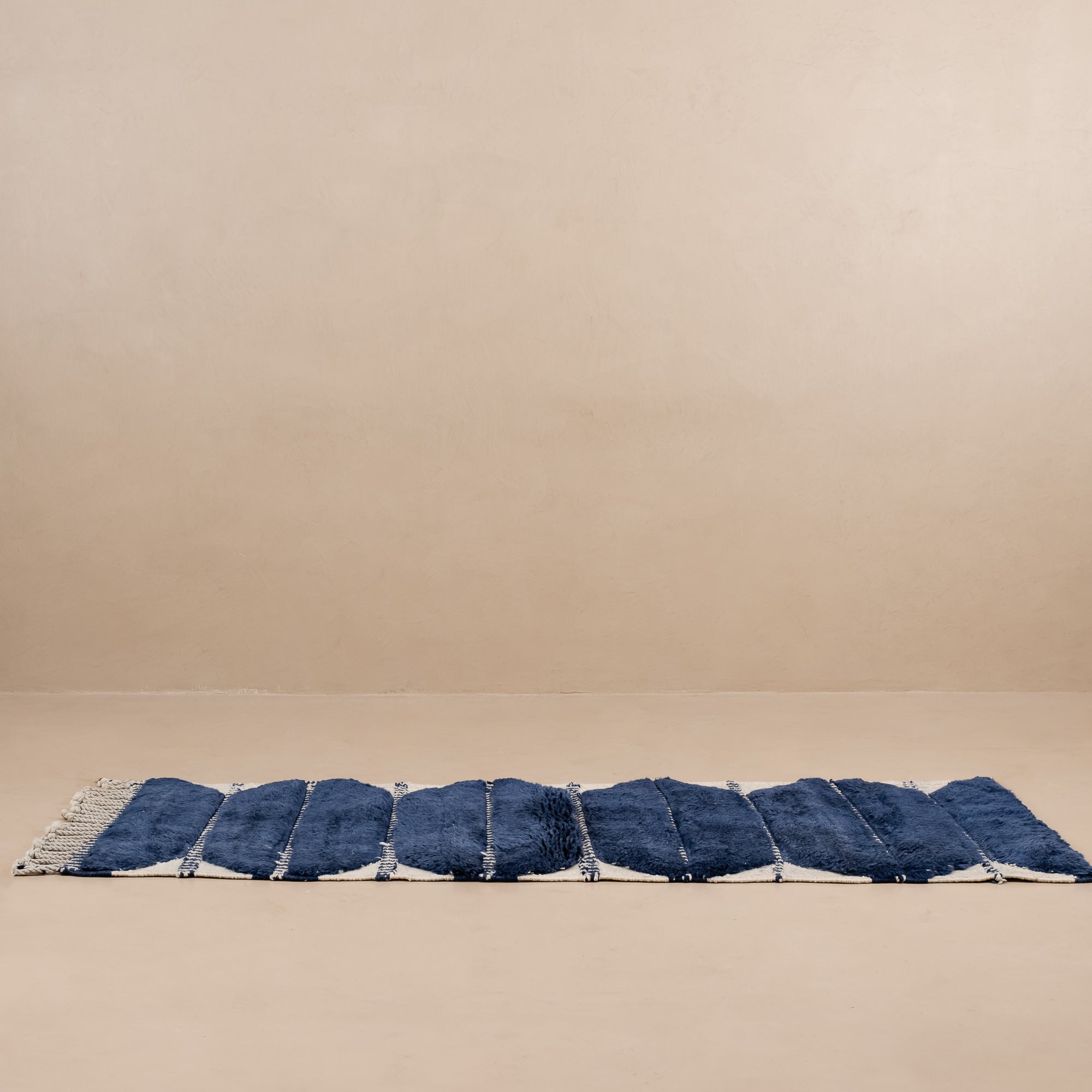 Blue Berry – Premium marokkanischer Hochflor-Läufer – Benisouk