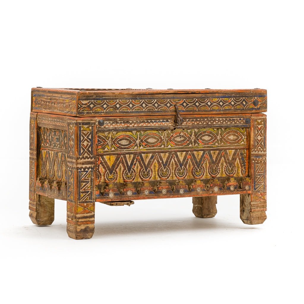 Antiker marokkanischer Aufbewahrungskoffer – Benisouk