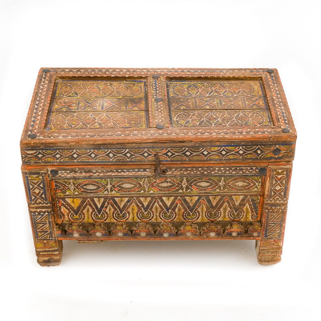 Antiker marokkanischer Aufbewahrungskoffer – Benisouk